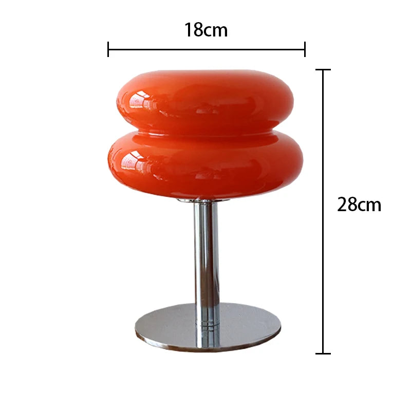 Lampe De Table En Verre Macaron, Variateur Trichromatique, Lampes D'Ambiance Pour Salon, Protection Des Yeux, Veilleuse Pour Chambre De Fille, Décor De Chevet