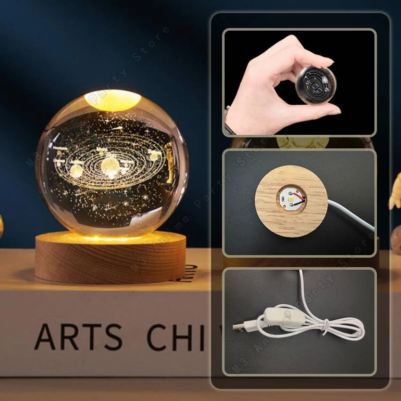 Veilleuse Boule De Cristal 3D
